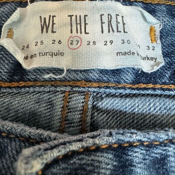 Free People button fly distressed straight leg ankle jeans size 27 - Picture 4 of 9